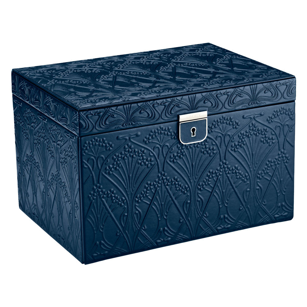 WOLF X LIBERTY All Over Ianthe Large Jewellery Box - Navy