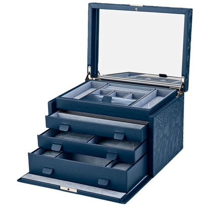 WOLF X LIBERTY All Over Ianthe Large Jewellery Box - Navy