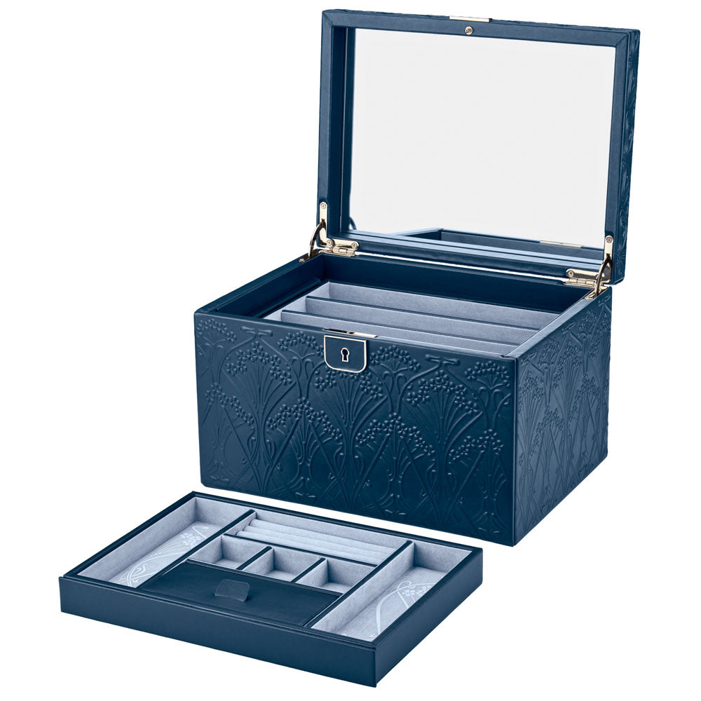 WOLF X LIBERTY All Over Ianthe Large Jewellery Box - Navy