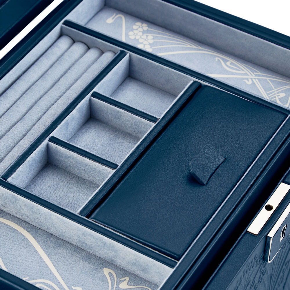 WOLF X LIBERTY All Over Ianthe Large Jewellery Box - Navy