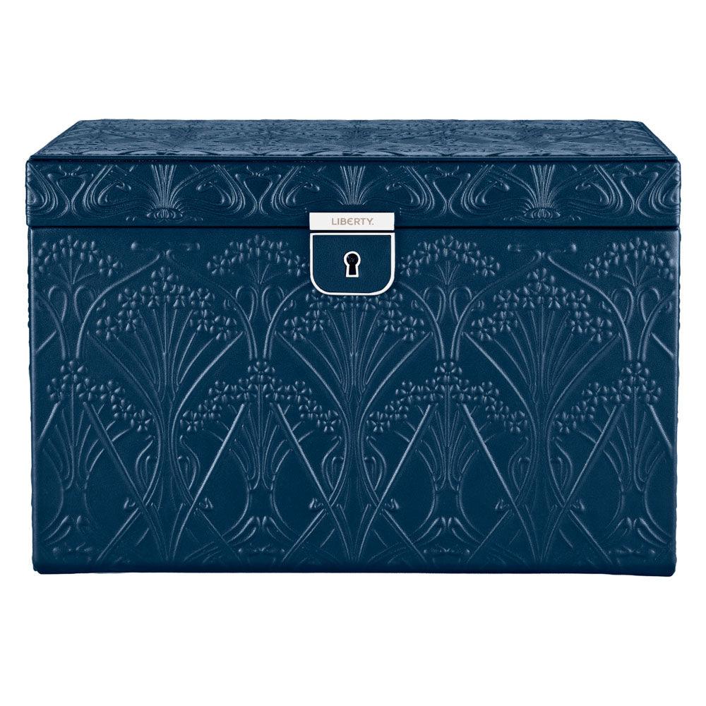 WOLF X LIBERTY All Over Ianthe Large Jewellery Box - Navy