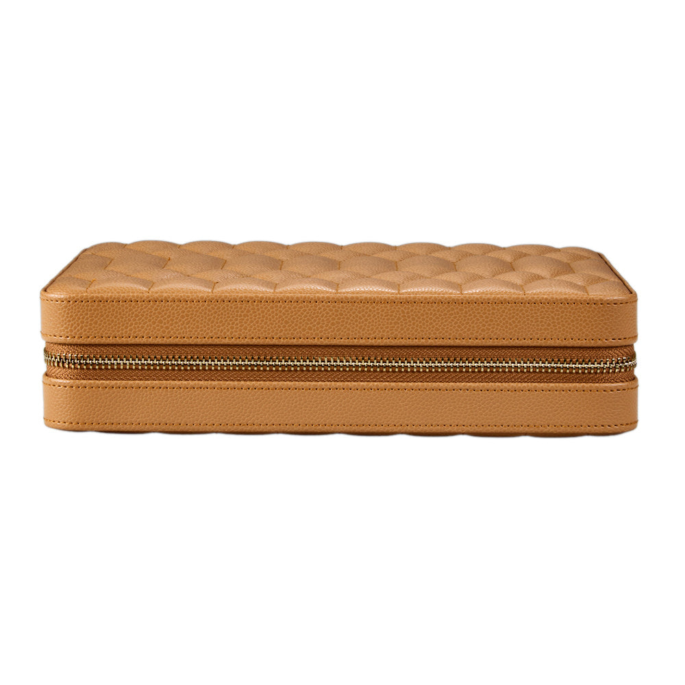 Wolf 1834 Lauren Large Zip Case - Caramel