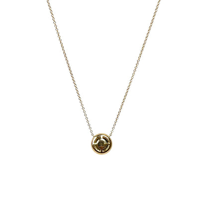 9ct Yellow Gold Diamond & Malachite Domed Necklace (16-18")