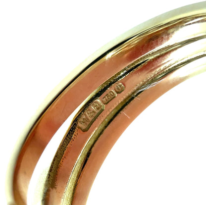 18ct Yellow Gold Diamond Bubble Ring (O)