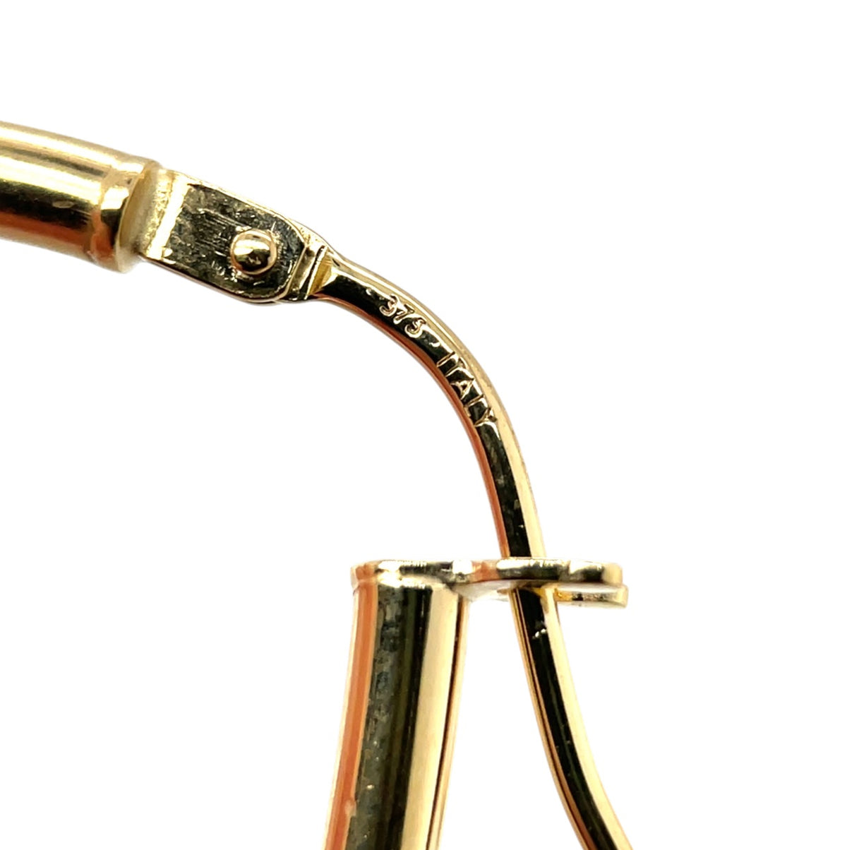 9ct Yellow Gold Square Hoop Earrings