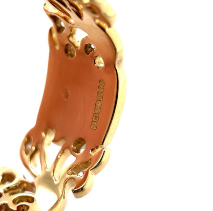 18ct Yellow Gold Diamond Vine Ring (O)