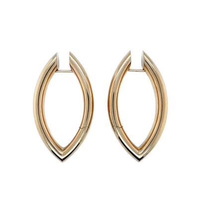 18ct Yellow Gold Hirsh Hoop Earrings