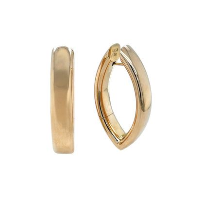 18ct Yellow Gold Hirsh Hoop Earrings