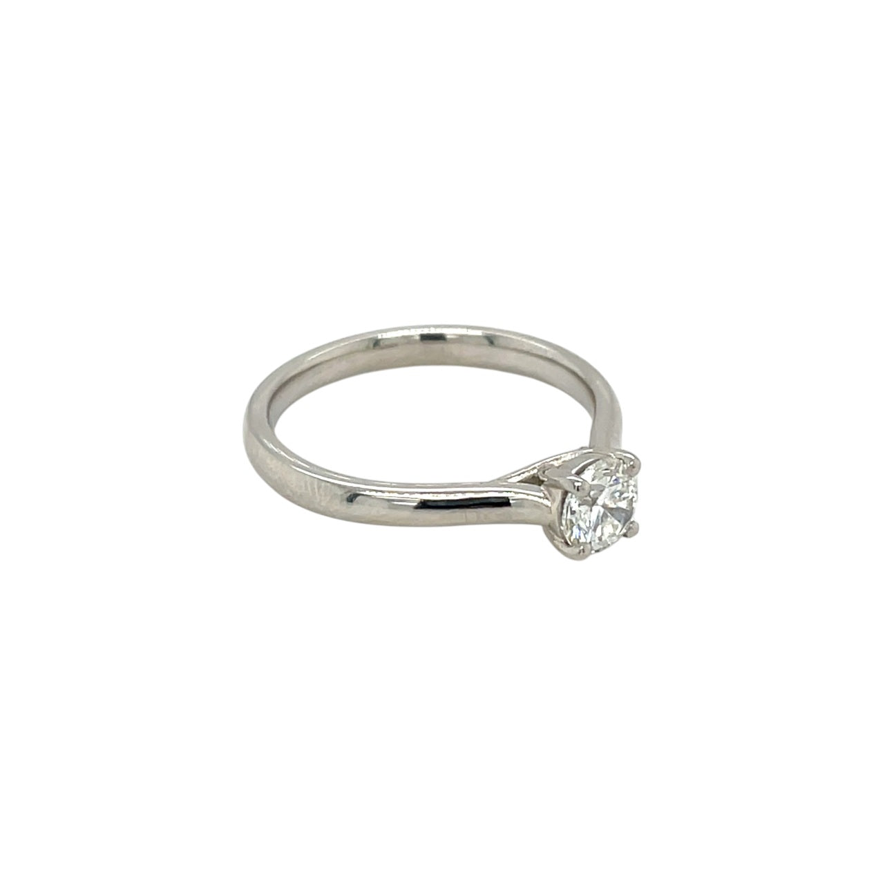 Platinum Diamond Single Stone Ring (N)