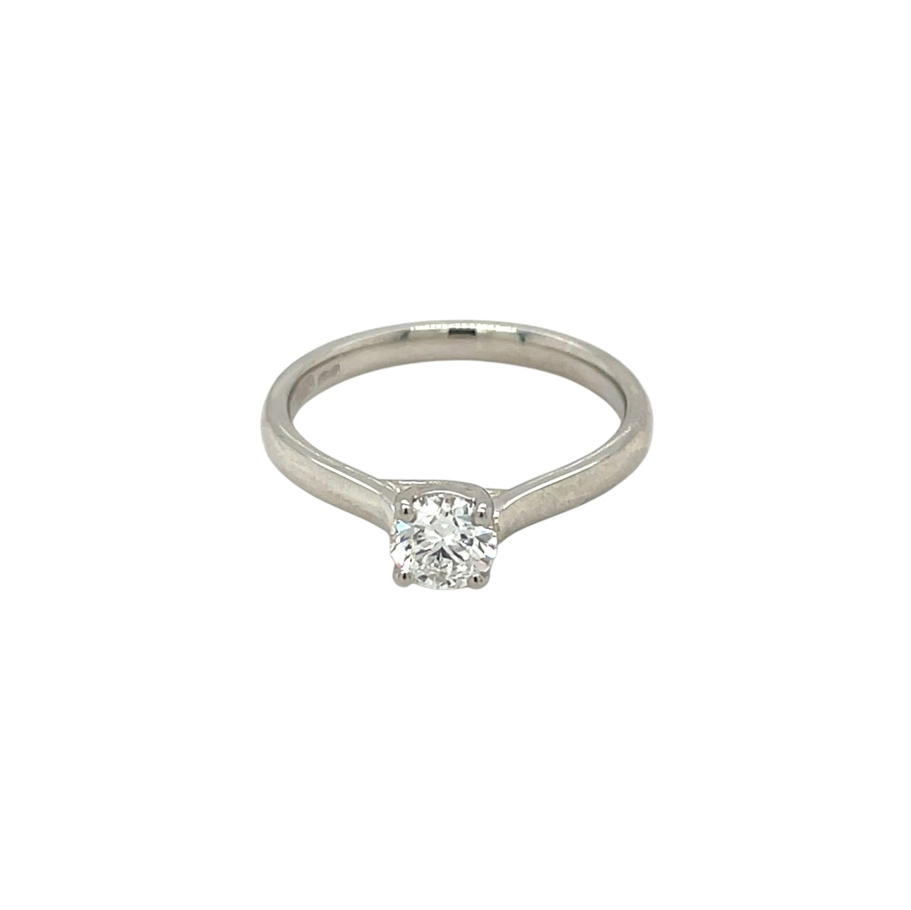 Platinum Diamond Single Stone Ring (N)