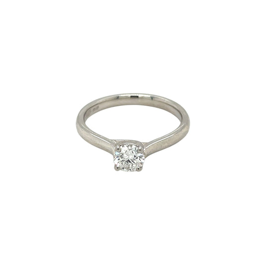 Platinum Diamond Single Stone Ring (N)
