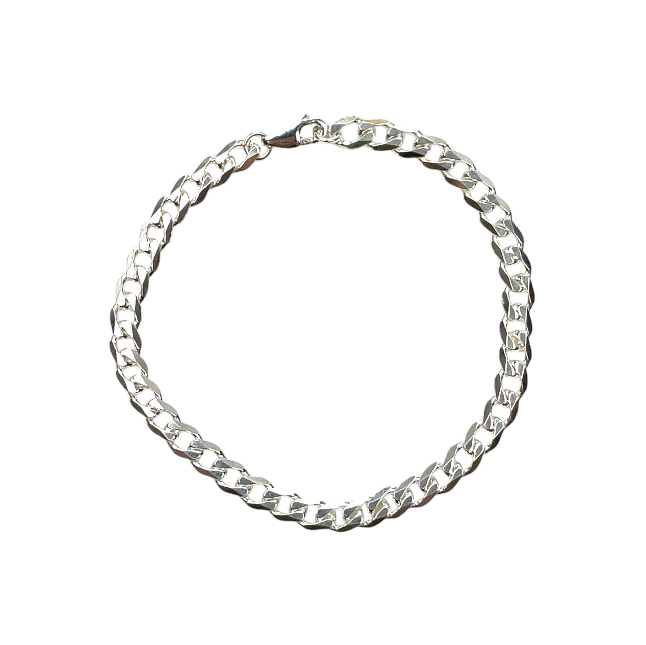 Silver Curb Bracelet (8.5”)