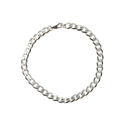 Silver Curb Bracelet (8.5”)