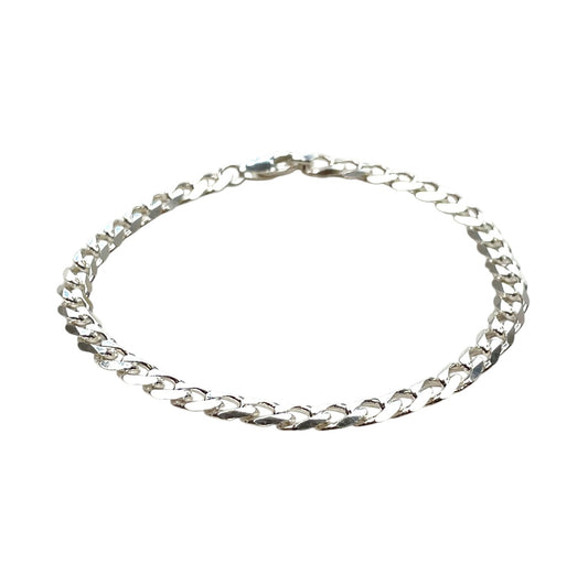 Silver Curb Bracelet (8.5”)