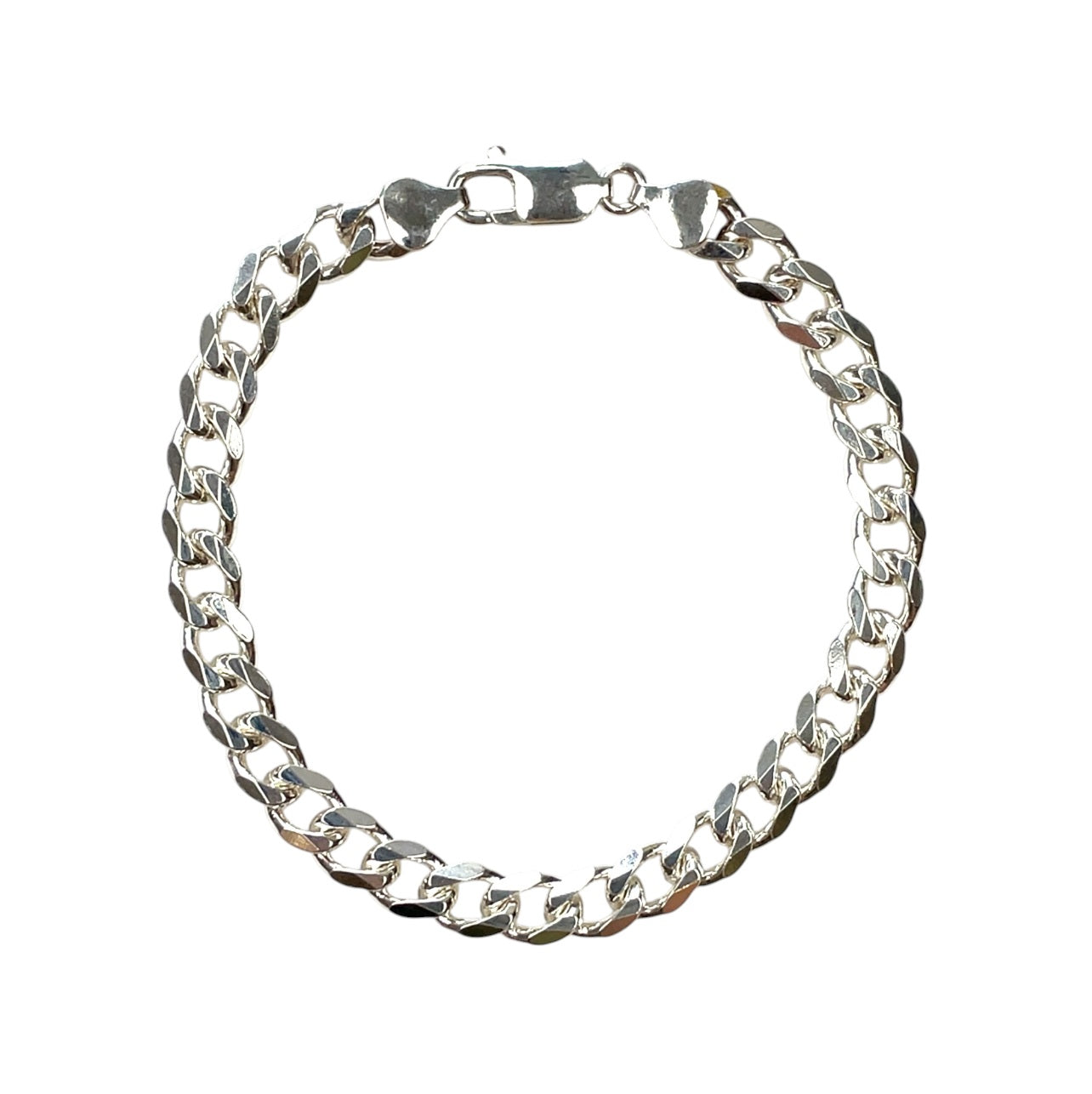Silver Curb Bracelet (8.5”)