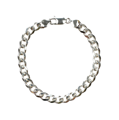 Silver Curb Bracelet (8.5”)