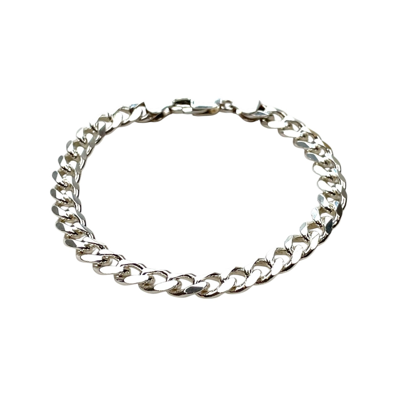 Silver Curb Bracelet (8.5”)