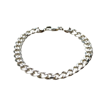 Silver Curb Bracelet (8.5”)
