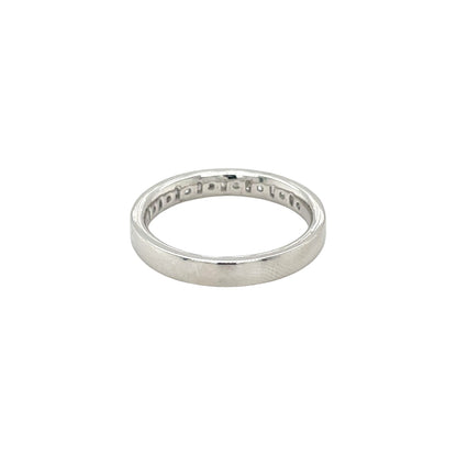 Platinum Round & Baguette Cut Diamond Half-Set Eternity Ring (L1/2)