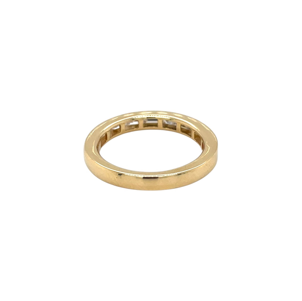 18ct Yellow Gold Baguette Cut Diamond Half-Set Eternity Ring (K1/2)