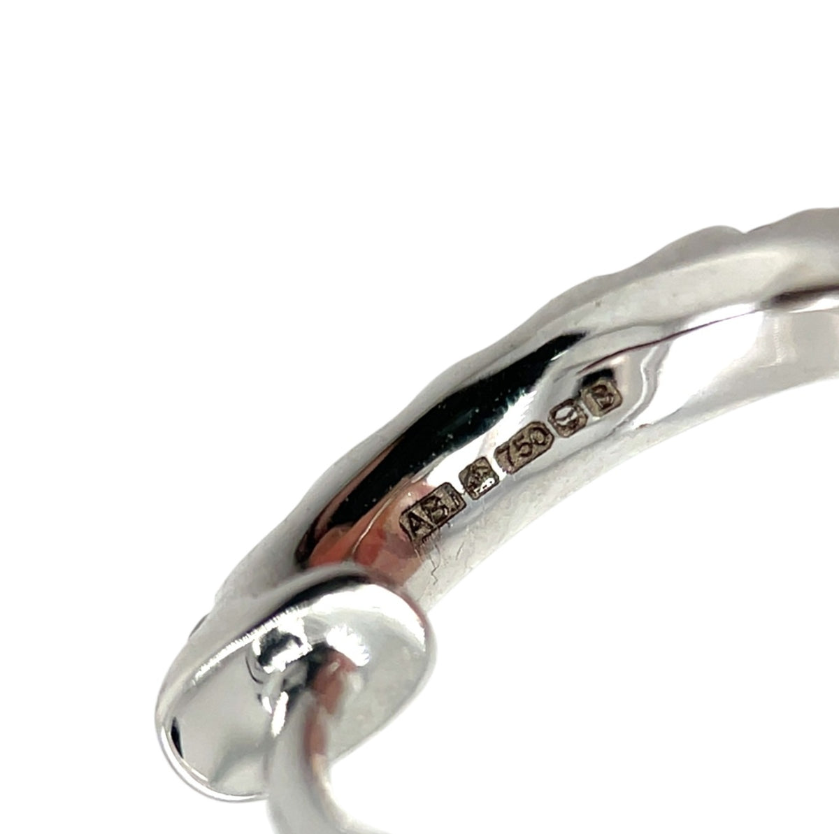18ct White Gold Sapphire & Diamond Huggie Earrings