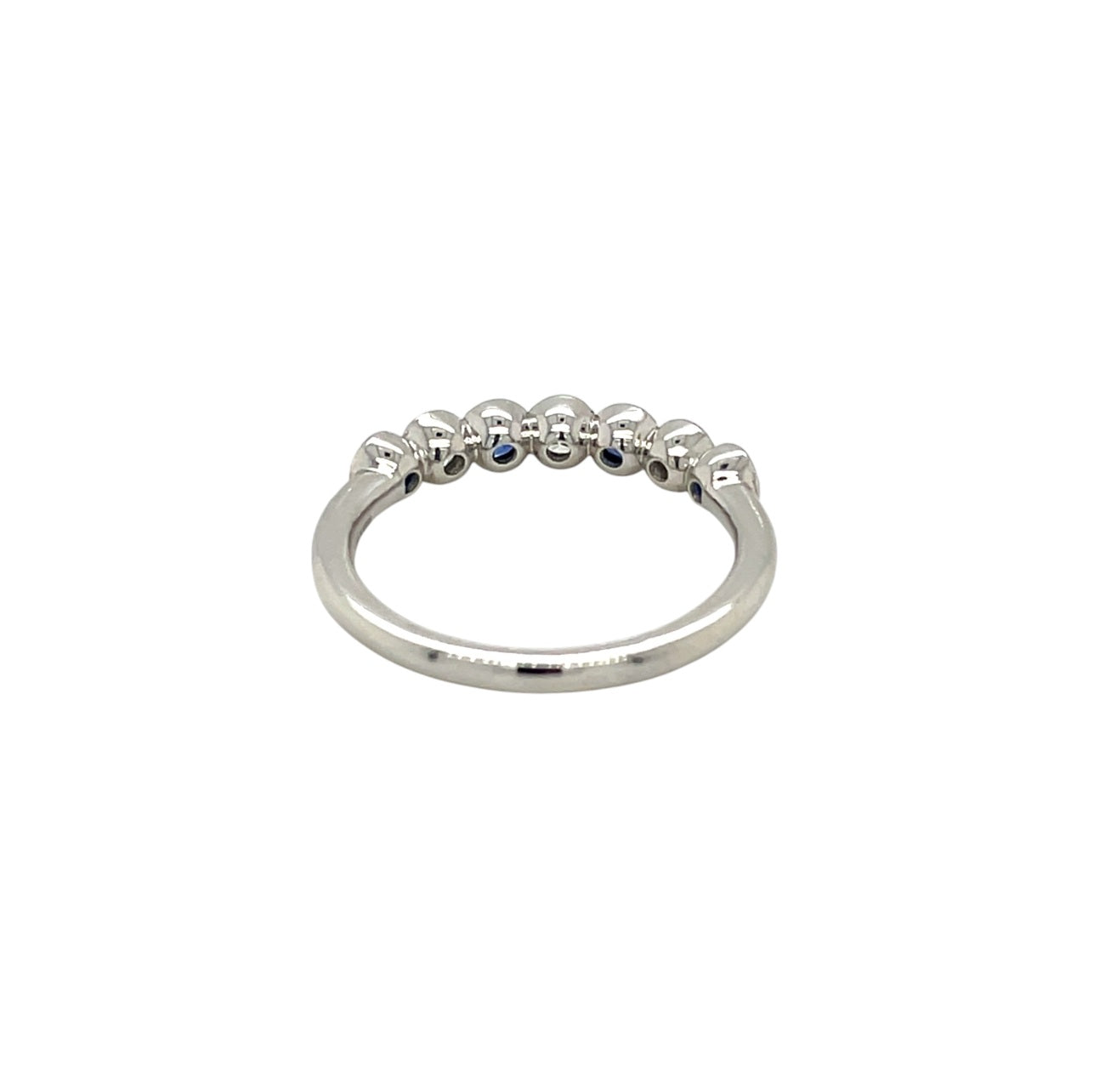 Platinum Sapphire & Diamond 1/4 Set Eternity Ring (L1/2)