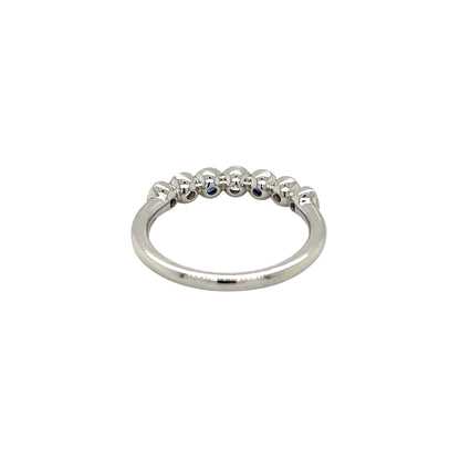 Platinum Sapphire & Diamond 1/4 Set Eternity Ring (L1/2)