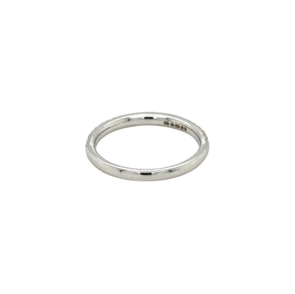 18ct White Gold Diamond Half-Set Eternity Ring (M)