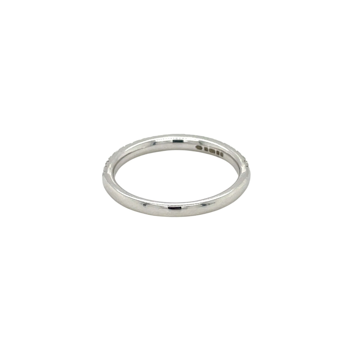 18ct White Gold Diamond Half-Set Eternity Ring (M)