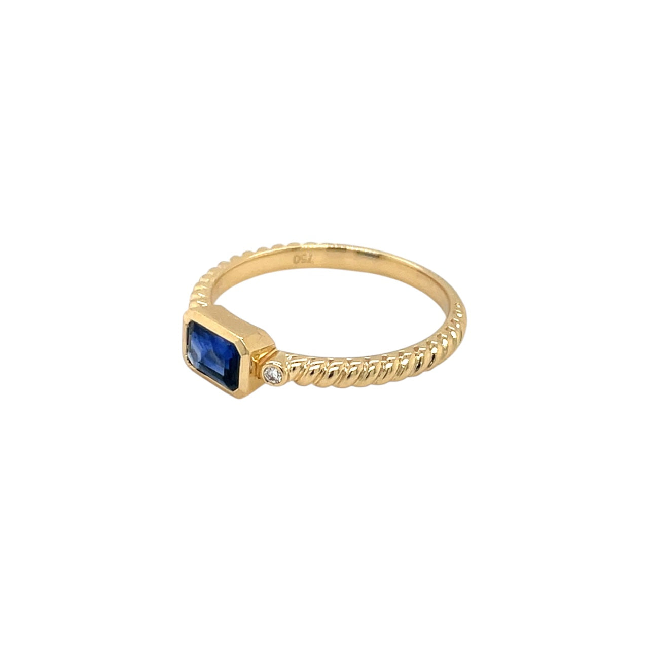 18ct Yellow Gold Sapphire & Diamond Ring (N)