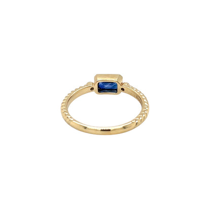 18ct Yellow Gold Sapphire & Diamond Ring (N)