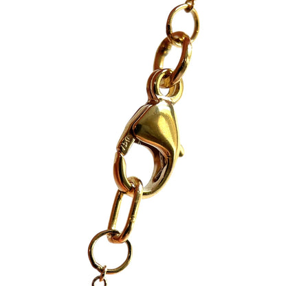 18ct Yellow Gold Diamond Set Double Circle Pendant & Chain (18”)