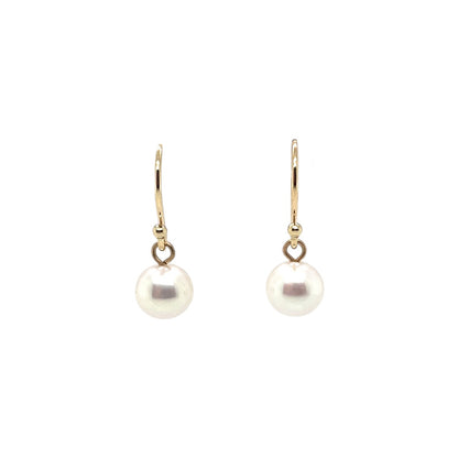 9ct Yellow Gold Freshwater Pearl Drop Earrings
