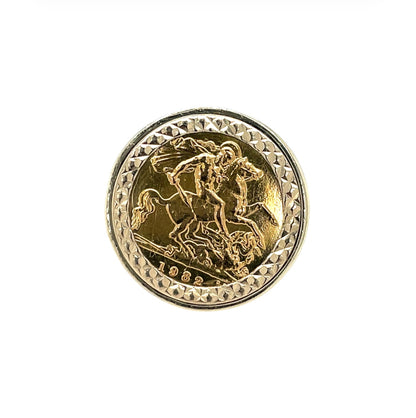 9ct Yellow Gold Full Sovereign Signet Ring (P)
