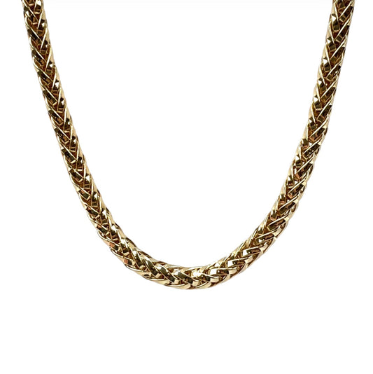 9ct Yellow Gold Palmier Style Chain With Albert Clasp (16”)