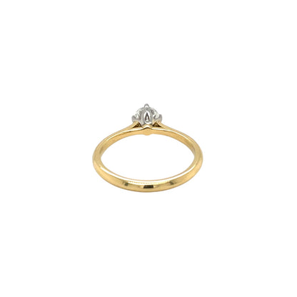 18ct Yellow Gold & Platinum Diamond Solitaire Ring (M1/2)