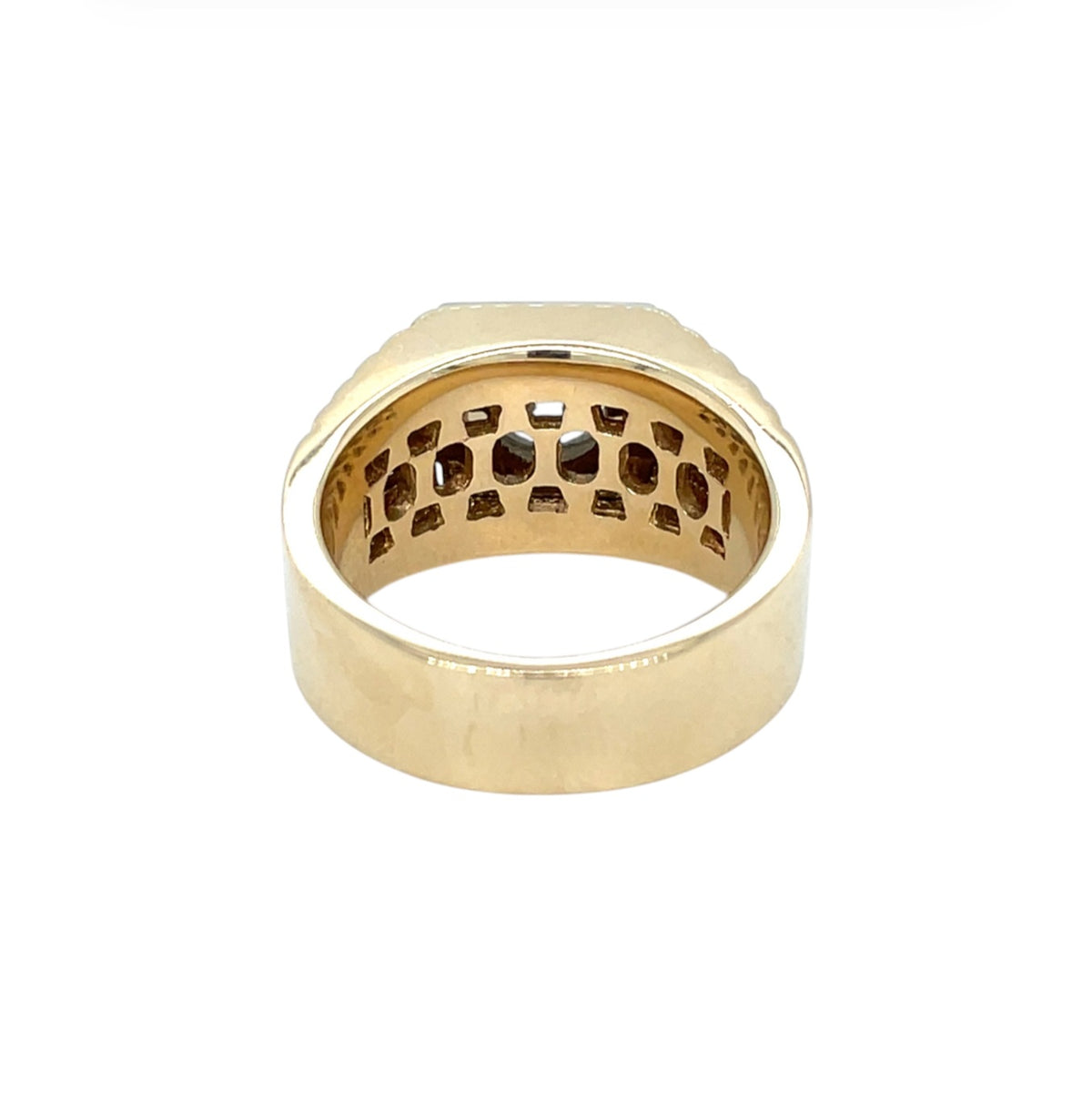 14ct Yellow & White Gold Diamond Rolex Style Ring (S)