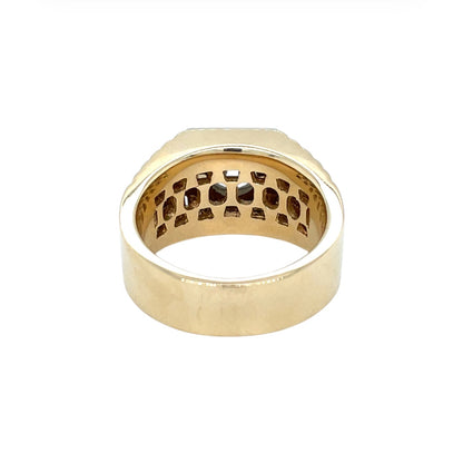 14ct Yellow & White Gold Diamond Rolex Style Ring (S)
