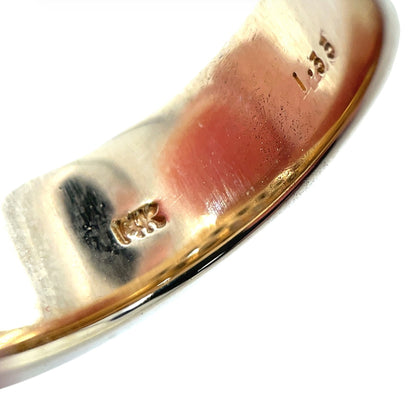 14ct Yellow & White Gold Diamond Rolex Style Ring (S)