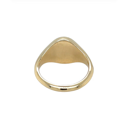 18ct Yellow Gold Oval Signet Ring (P)