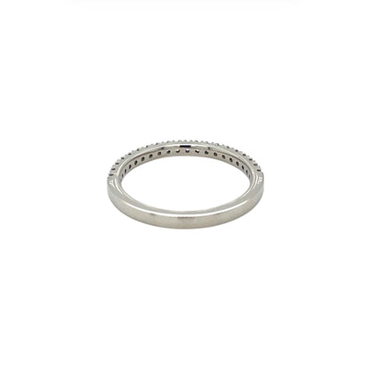 Platinum Diamond Castle Claw Half-Set Eternity Ring (M)