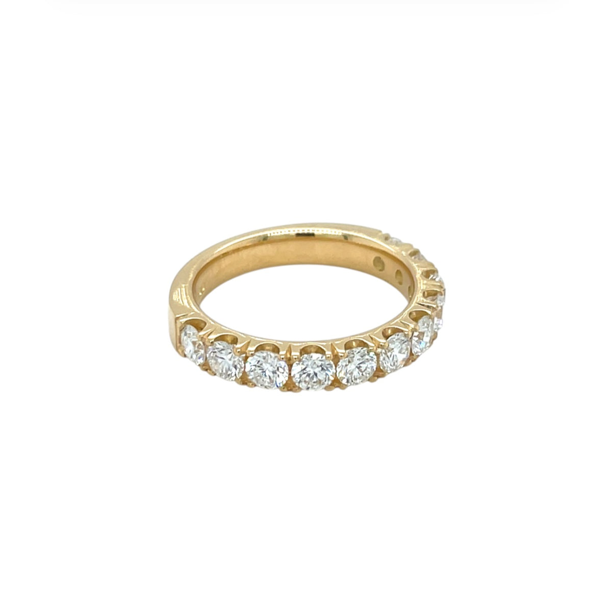 18ct Yellow Gold Diamond Half-Set Eternity Ring (M)
