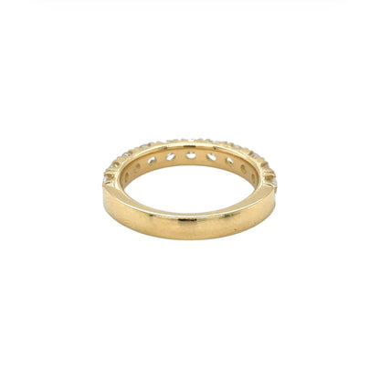 18ct Yellow Gold Diamond Half-Set Eternity Ring (M)