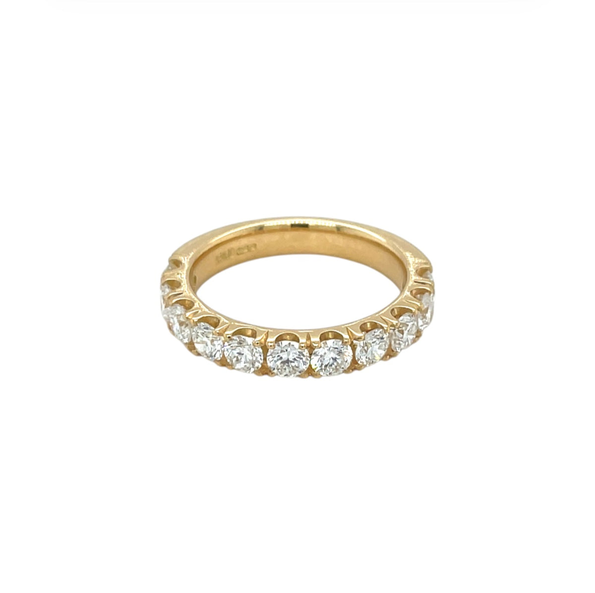 18ct Yellow Gold Diamond Half-Set Eternity Ring (M)