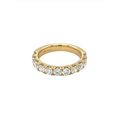 18ct Yellow Gold Diamond Half-Set Eternity Ring (M)