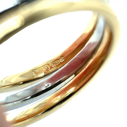 18ct Yellow Gold & Platinum Diamond Bubble Ring (M1/2)