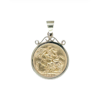 9ct Yellow Gold Full Sovereign Pendant
