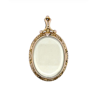 9ct Gold Double Sided Glass Locket