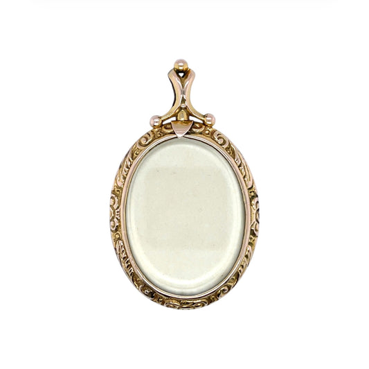 9ct Gold Double Sided Glass Locket