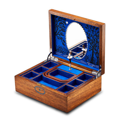 Wolf Ballet Musical Jewellery Box – Swan Lake Walnut Wood